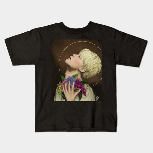 Jimin (BTS) - Caravaggio inspired painting Kids T-Shirt by dangerbeforeyou